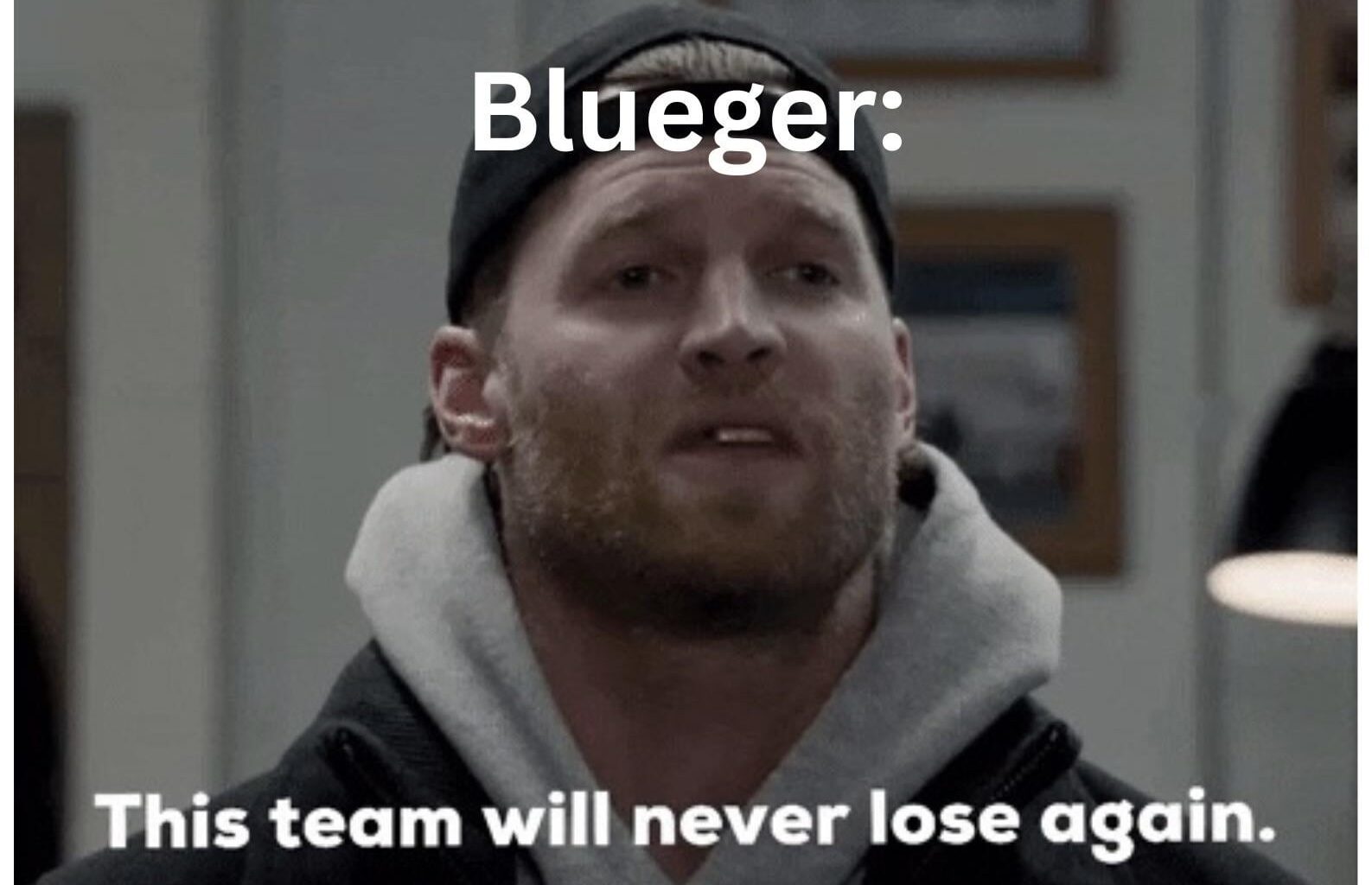 Blueger on his first game back.