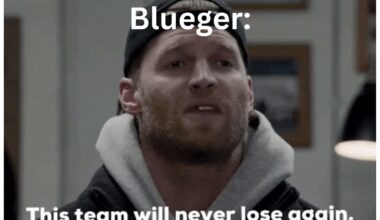 Blueger on his first game back.