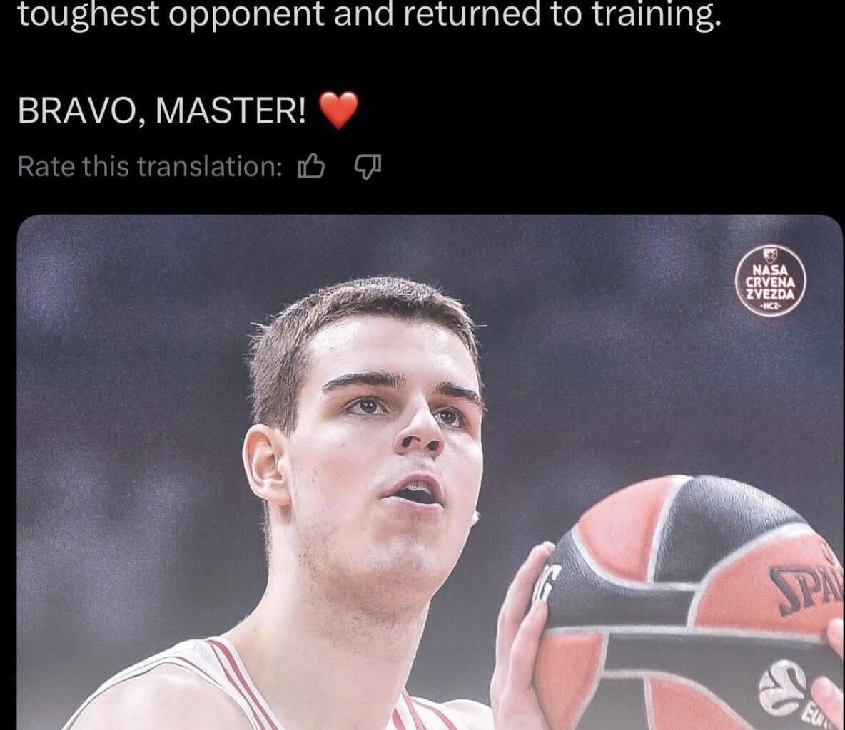 Nikola Topic is apparently cancer free 😎