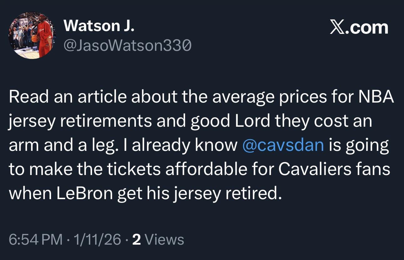 LeBron's event jersey retirement