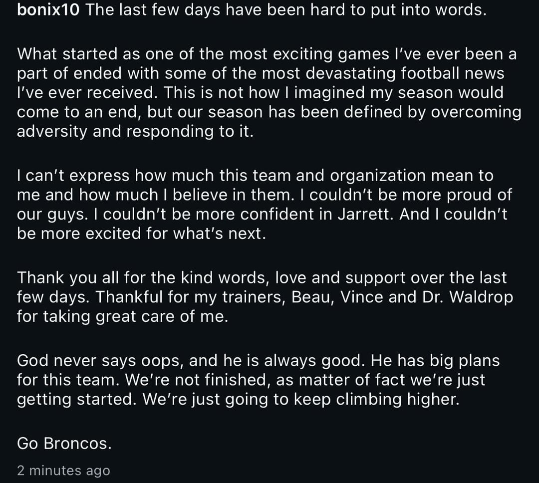 Bo Nix via Instagram