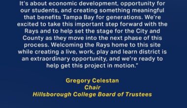 Tampa Bay Rays & HCC make official statements on the HCC site