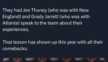 Bears HC Ben Johnson shows his team footage of 28-3 as a lesson.