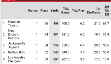 The Texans offense was number 1 in the AFC this past wild card weekend.