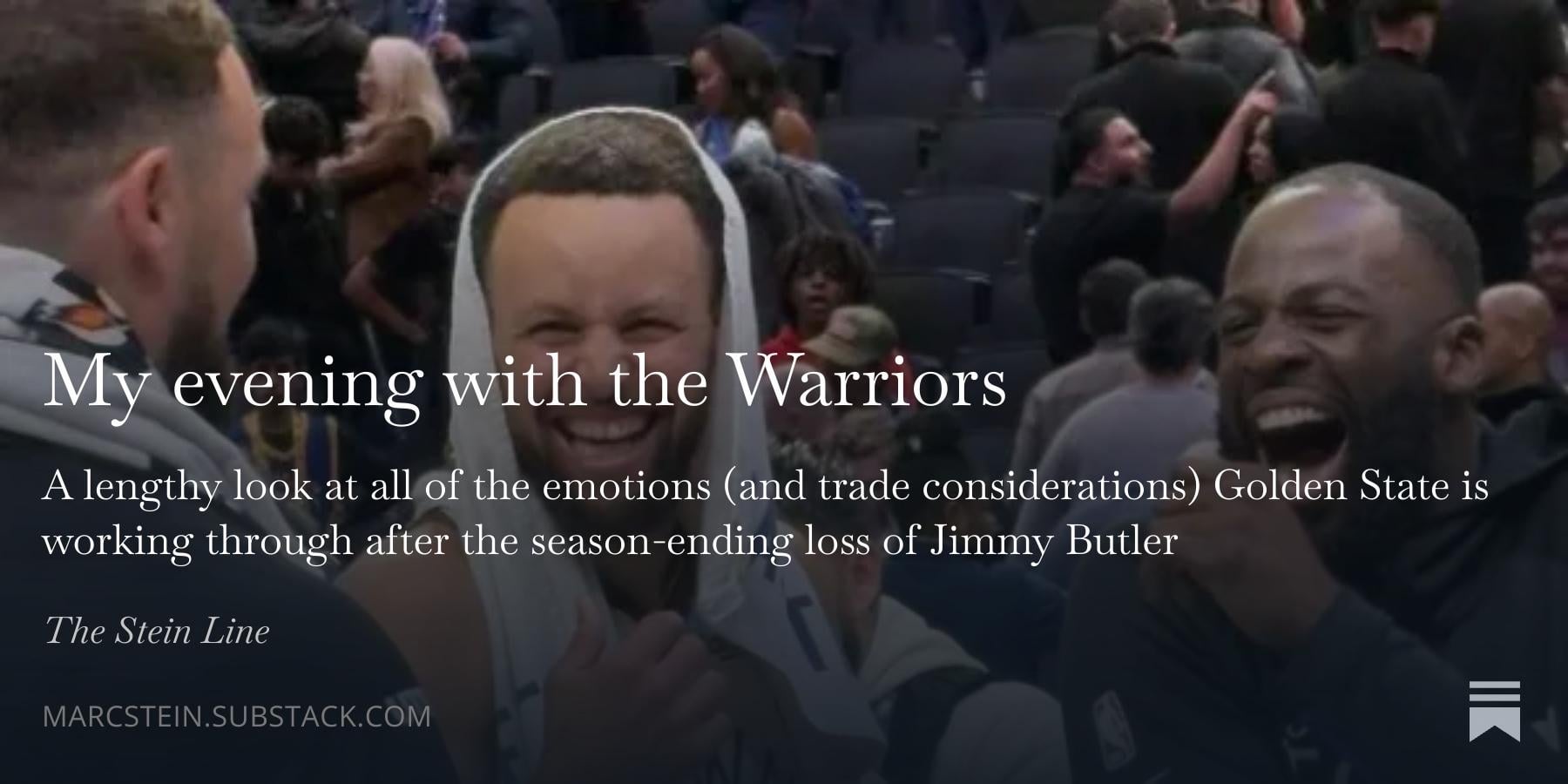 [Stein] League sources tell @TheSteinLine that one avenue which will certainly be explored is the prospect of a Jonathan Kuminga-for-Andrew Wiggins swap with Miami that potentially brings Wiggins back to the Bay Area after he was shipped out last February.