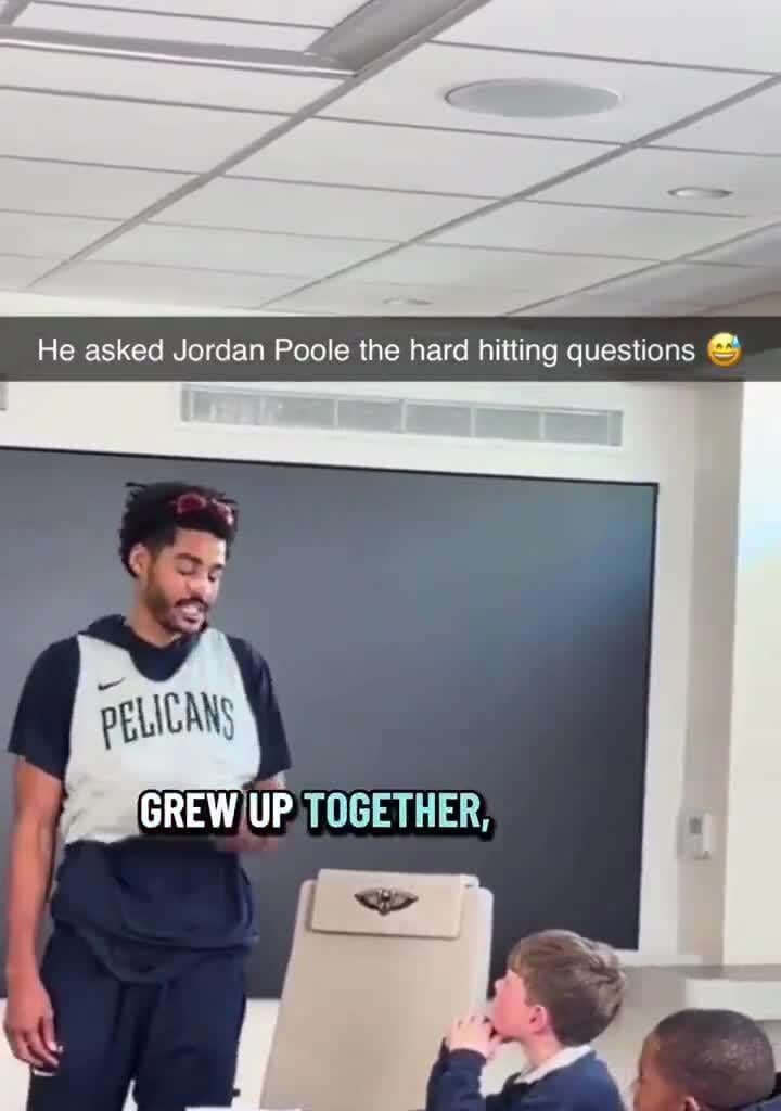 A kid asked Jordan Poole what it was like to be punched by Draymond Green