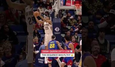 (NBA): Dereck Queen hooks up Trey Murphy for the 360 alley‑oop!