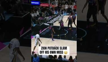 Zion throws down a putback slam off of his own miss 😯