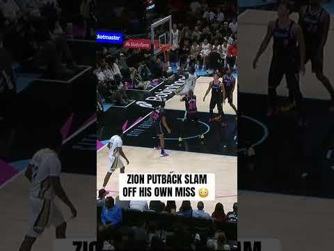 Zion throws down a putback slam off of his own miss 😯