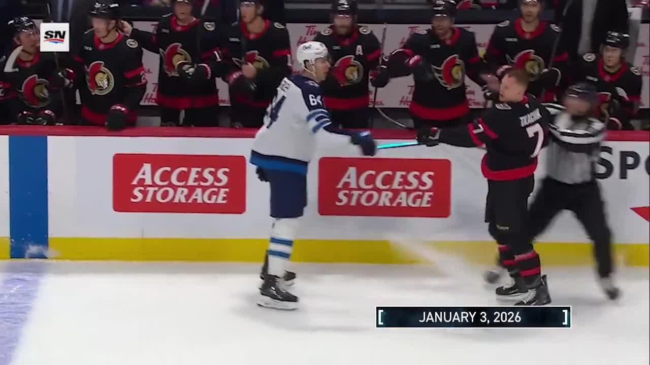 Logan Stanley suspended one game for roughing Brady Tkachuk