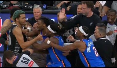 For those who don’t know why Julian Champagnie had Jeremy Sochan’s back | Spurs vs. Thunder fight