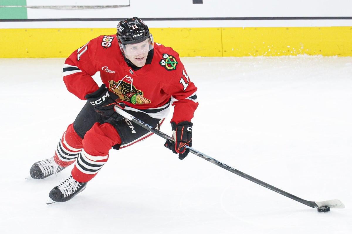 Getting to know Blackhawks forward Oliver Moore: Sizzling speed and family memoirs