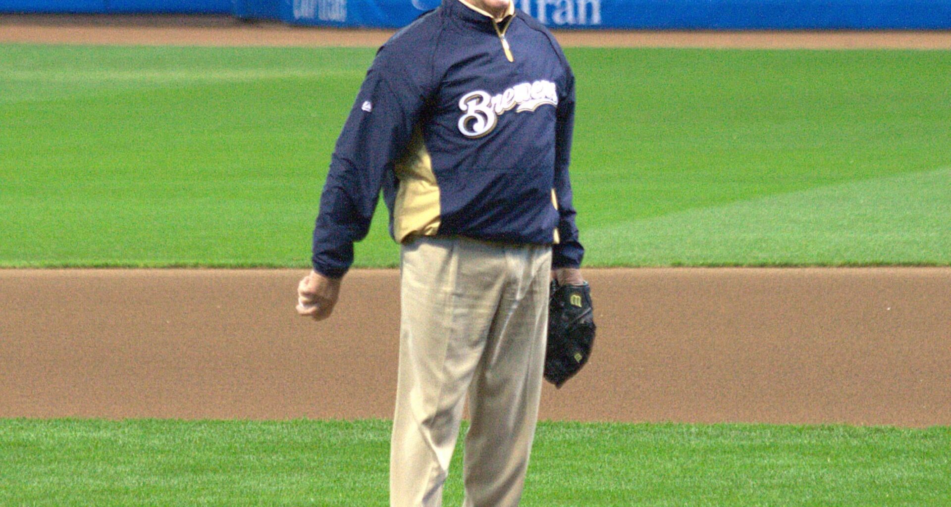 Here is a picture I took of Uecker preparing to throw out the first pitch of the 2011 NLDS. We miss having you around, Bob.