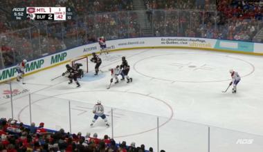 Demidov beams it past the Sabres' tendy on the powerplay and ties the game at 2