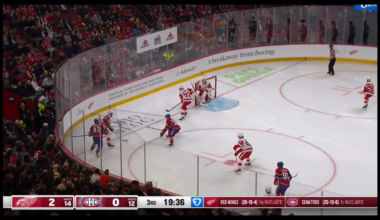 Debrincat is left wide open and makes the Habs pay