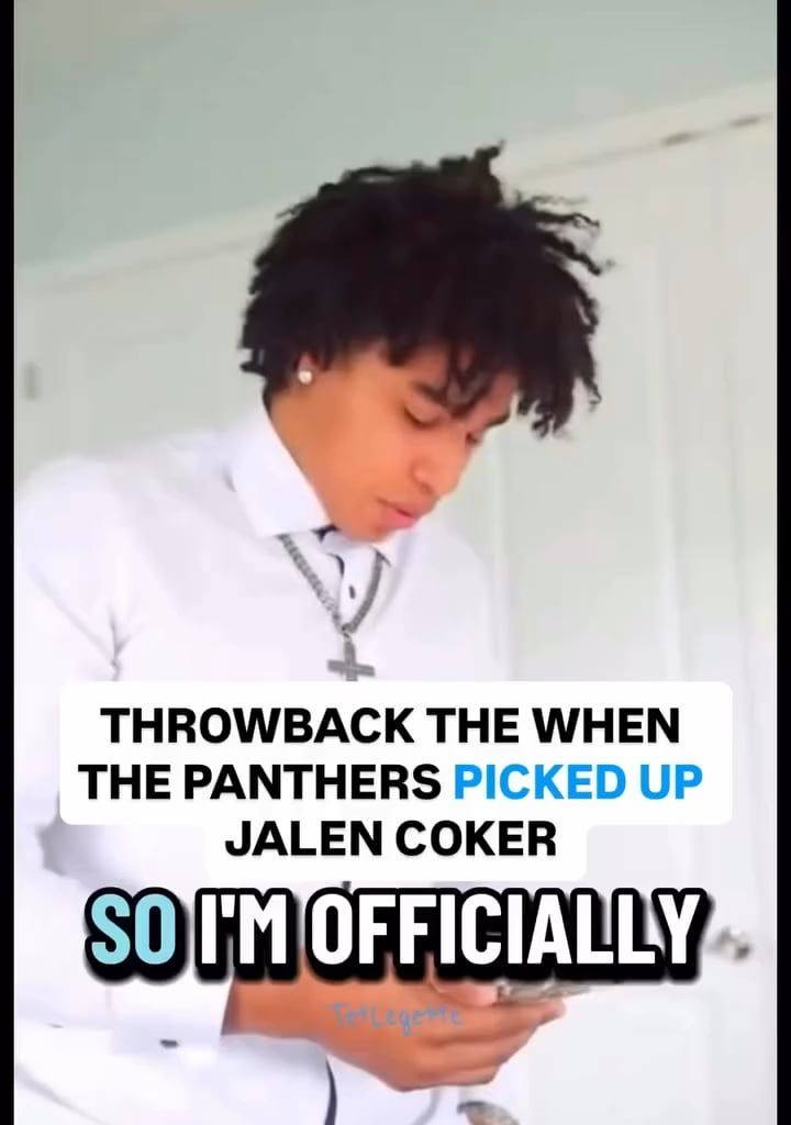 Flashback to Jalen Coker finding out he is going to be a Carolina Panther