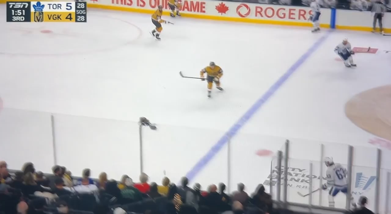 Adin Hill interference on Scott Laughton