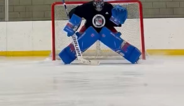 [Lundqvist] Time to break in new gear, big game coming up :)