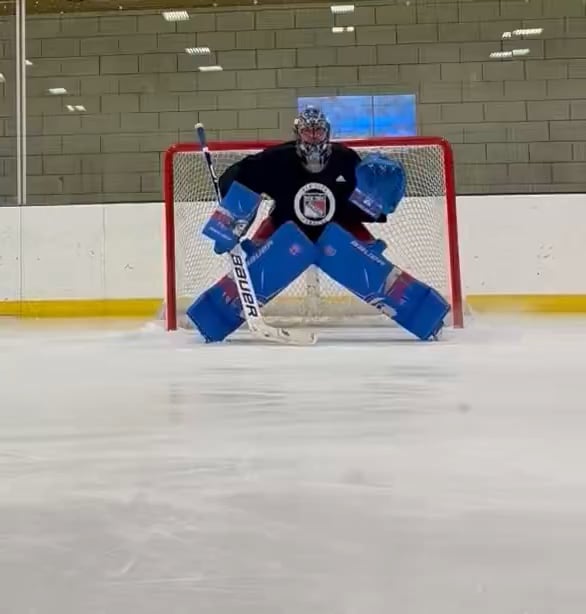 [Lundqvist] Time to break in new gear, big game coming up :)