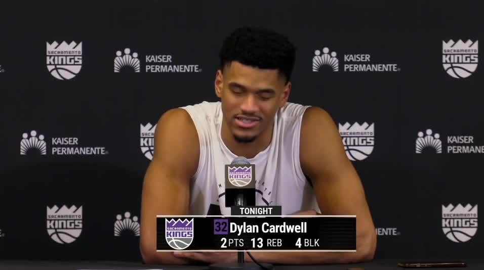 Dylan Cardwell:  "In college I averaged 5 points per game, I rebounded the ball five times per game, I averaged like 1.6 blocks per game. No one thought I was an NBA player. I'm not supposed to be here. I'm living my childhood dream. This is a dream come true for me."