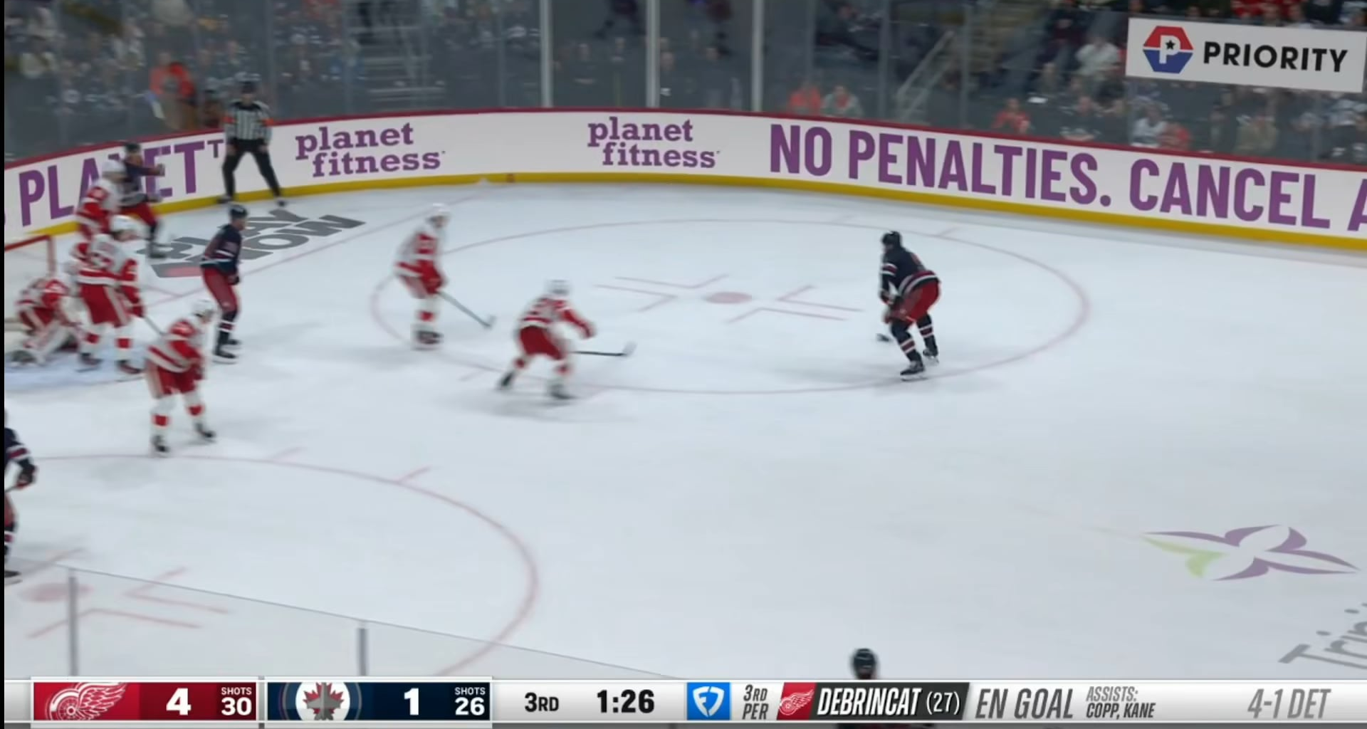 [DET 5 - WPG 1] Kasper adds insult to injury with a nasty wrister that beats Hellebuyck