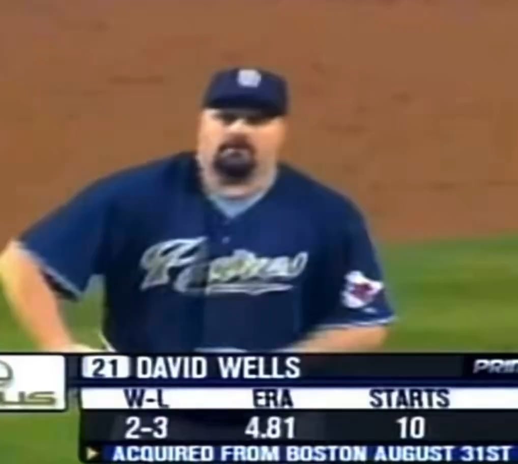 Vin Scully introduces David Wells to the broadcast like only Vin Scully can.