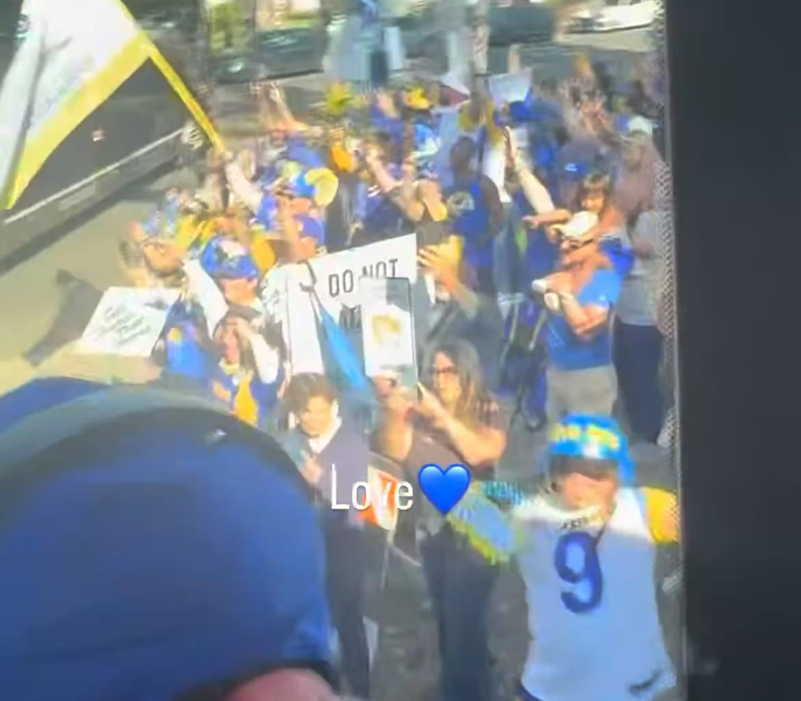 Byron Young recording the swarm of fans who showed up to the Send Off party