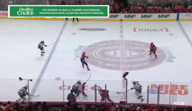 Danault scores hist first goal as a Hab since his return and ties the game in the first period