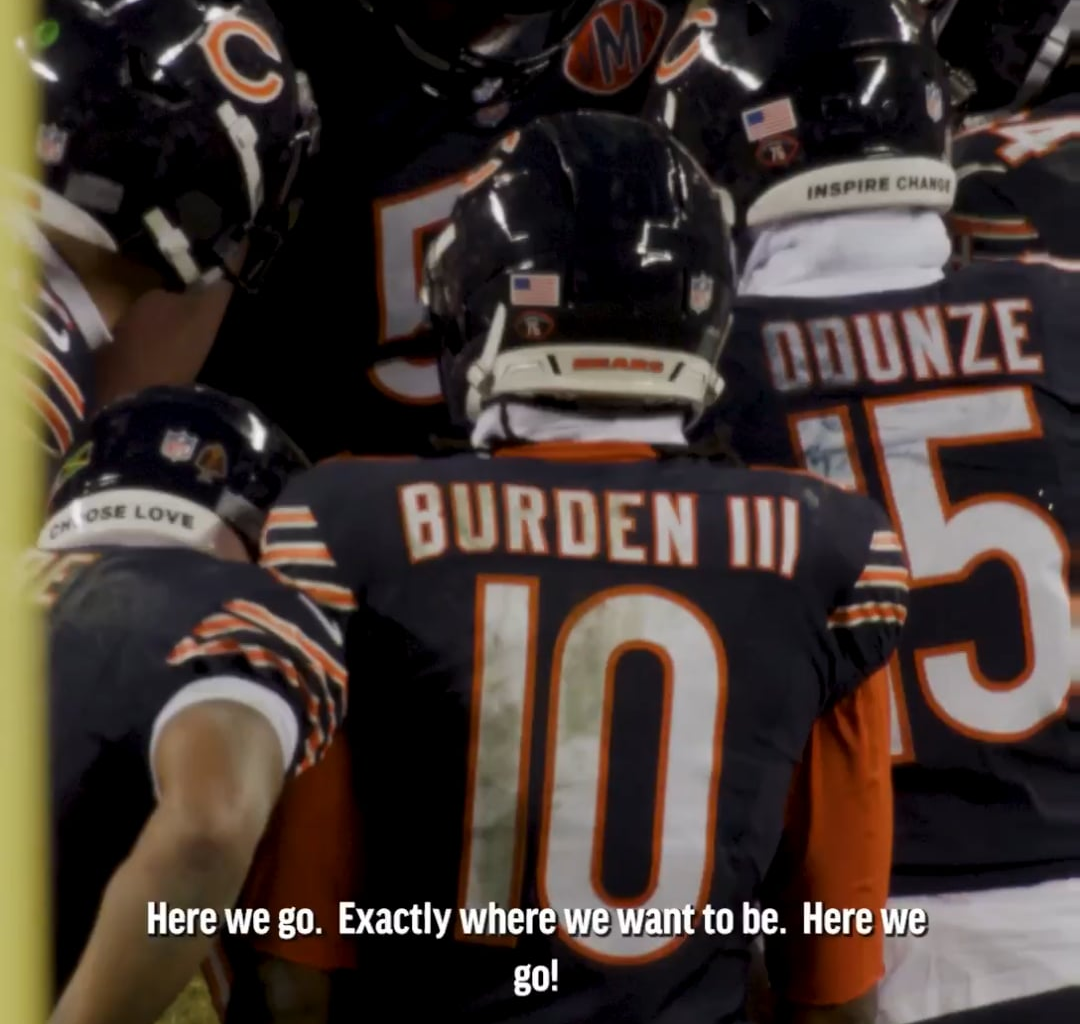 [Chicago Bears] .@lutherburden3 was all of us after @idjmoore scored 😂