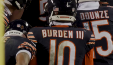 [Chicago Bears] .@lutherburden3 was all of us after @idjmoore scored 😂