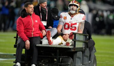 Per Eric Branch, #49ers TE George Kittle expects to return from torn Achilles "well before November," possible close to 2026 regular-season opener.