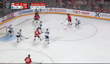 Brady Martin Cleans up the Rebound for his Second of the Night