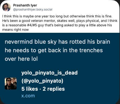 On The Ben Chiarot Extension And Missing Context (Prashanth Iyer)