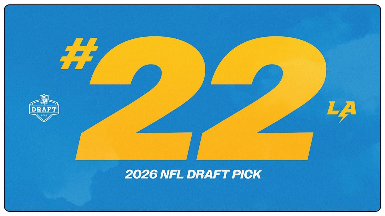 Chargers will pick 22nd overall in the 2026 NFL Draft