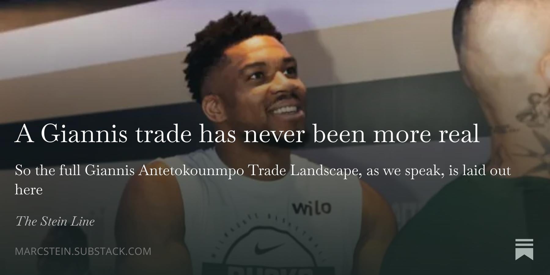 [Stein] “League sources say that the prospect of teaming up with Anthony Edwards holds strong appeal for Antetokounmpo, which led to some notable backchannel discussions in recent months that lend true legitimacy to Minnesota's status as a potential landing spot.”