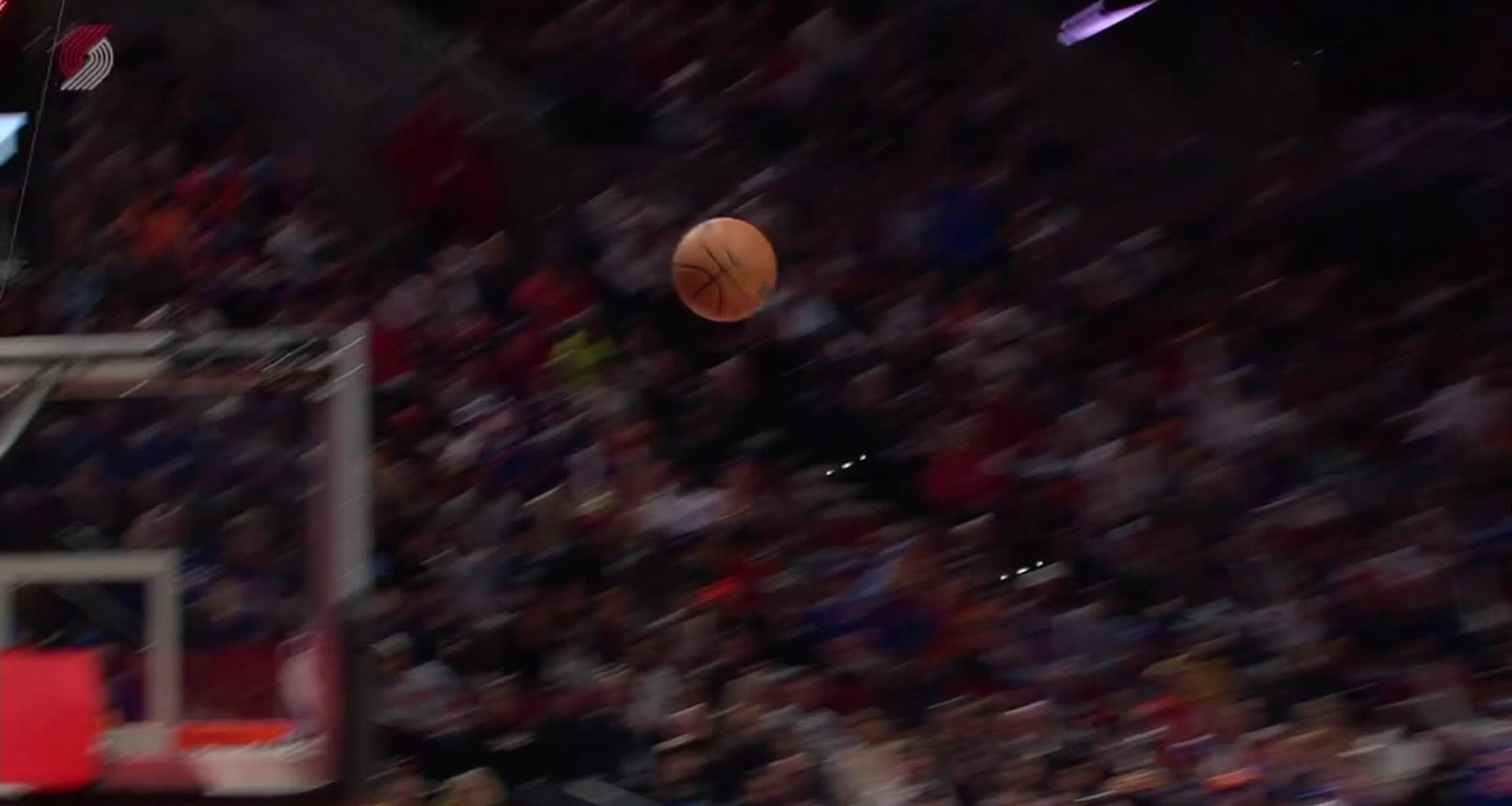 Deni tweaks something grabbing the rebound and immediately goes to the locker room