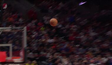 Deni tweaks something grabbing the rebound and immediately goes to the locker room