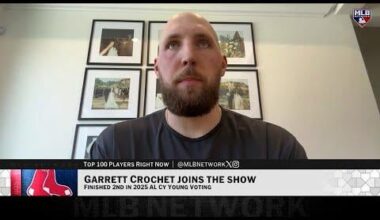 Garrett Crochet talks on MLB Network about being ranked the #12 player on MLB’s Top 100 players