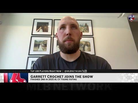 Garrett Crochet talks on MLB Network about being ranked the #12 player on MLB’s Top 100 players