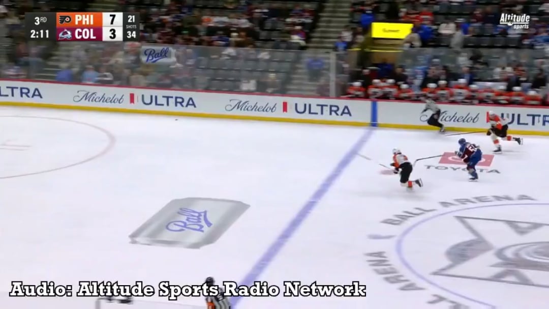 The Avs radio guy was not happy with the amount of Flyers fans in attendance last night.
