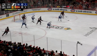 Ryan Greene wrists home his 7th of the season.  Offside challenge was unsuccessful.