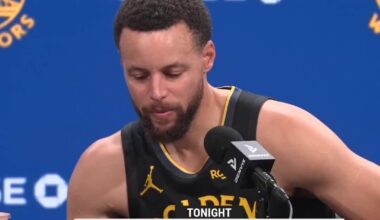 Steph was asked what it means to him to be voted as the oldest point guard to start an NBA All-Star Game at 37 years old. "I love the fact that pretty much every acknowledgement you get at this point is you're the oldest to do something."