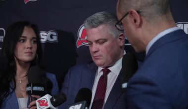 Per Sheldon Keefe, Luke Hughes "will miss some time for sure." He still needs to get evaluated to see the extent of time he will miss. "Won’t play the rest of the road trip"