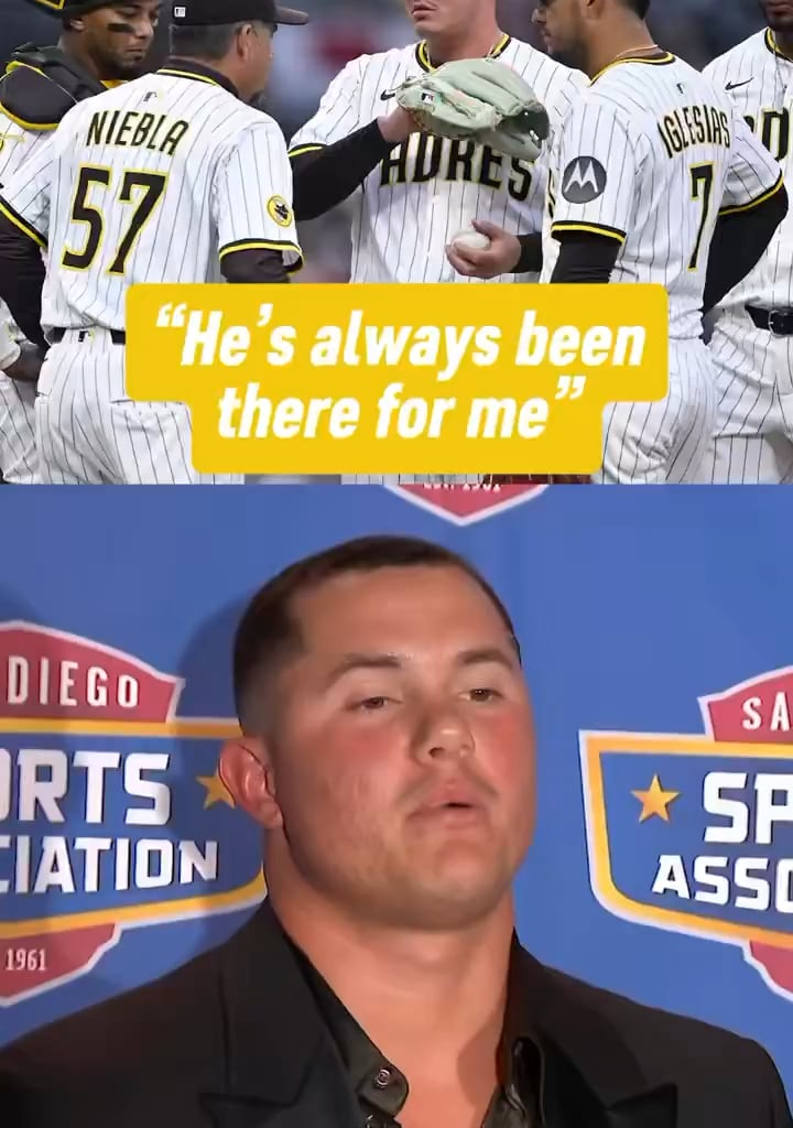 [Tripp] Morejon is a SD Sports Association Star of the Year. “A lot of mental growth because of the confidence he’s instilled in me.”Padres All-Star Adrian Morejon on pitching coach Ruben Niebla - as interpreted by Niebla. 👏🏼 Niebla: “Unbelievably proud.”