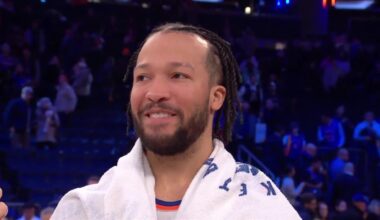 [Highlight] Knicks respond to player's only meeting with largest win in franchise history, defeating BKN by 54 - Jalen Brunson post game on the last few days: "A lot of soul searching, a lot of self reflection. We got a long way to go to be the team we know we can be. But it's still a long season."