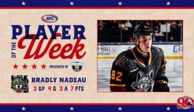 Wolves’ Nadeau named AHL Player of the Week | TheAHL.com