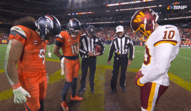 One of my favorite moments from this season, against Denver - From the nfl community on Reddit: [Highlight] Punter Tress Way tries to claim both the kickoff and kick direction after coin toss