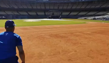 A POV video of Mookie Betts in practice, giving advice to his cousin taking groundballs at shortstop.