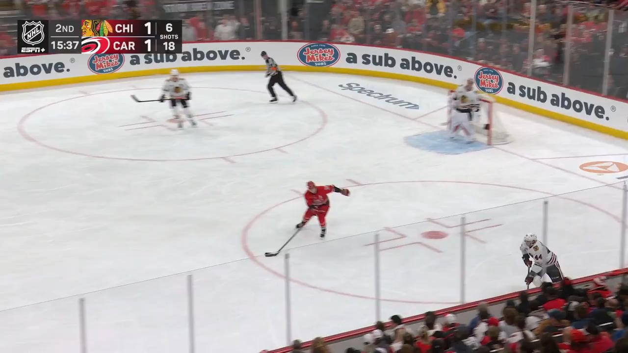 Oliver Moore feeds Ryan Donato who finds Nick Lardis for his 5th goal of the year.  Moore really made it happen with his speed.