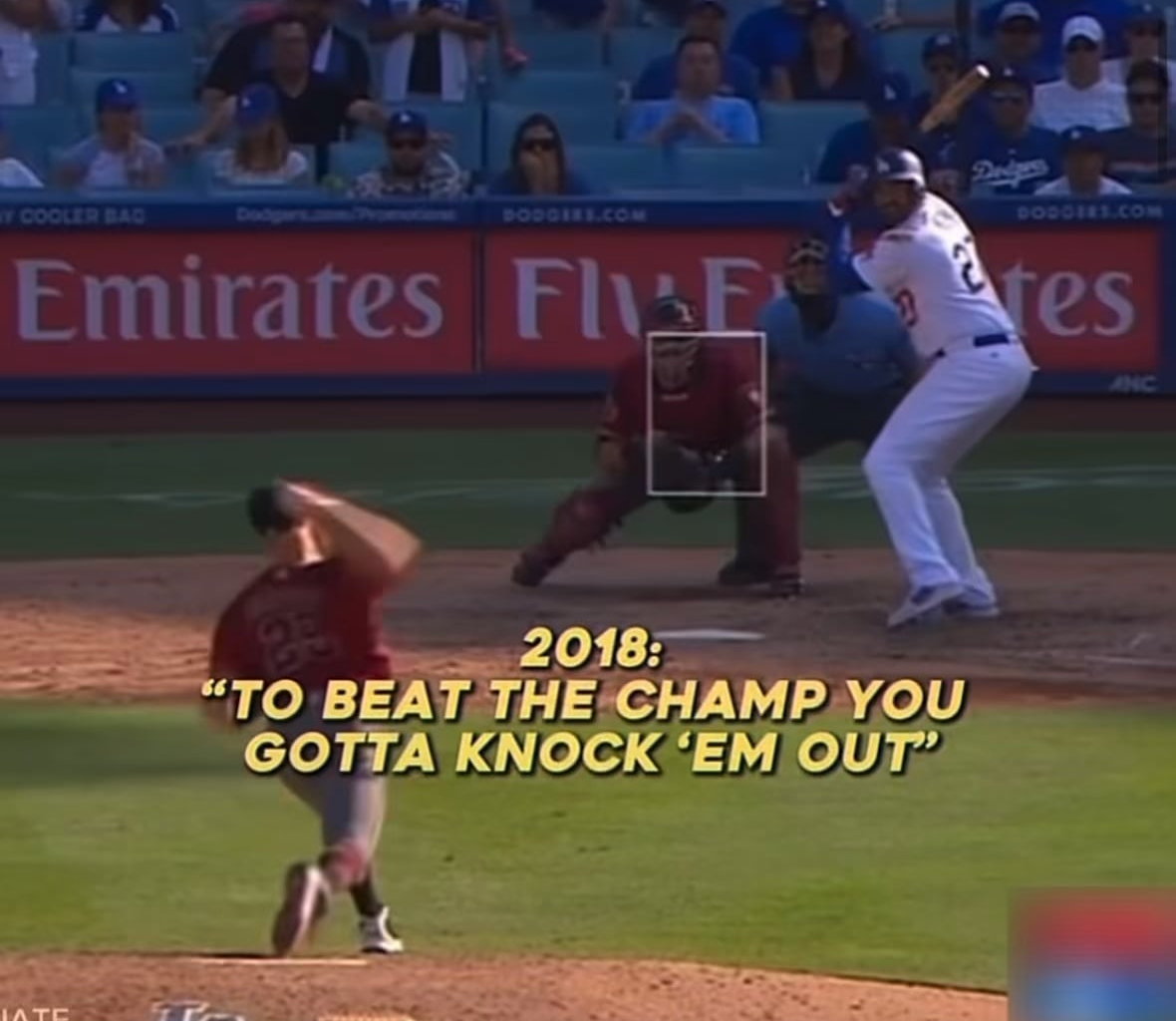 Joe Davis’ legendary quote, “To beat the champ you gotta knock ‘em out”